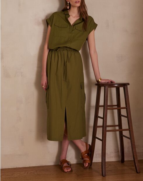 Jenna J olijfkleurige rok