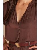 Phany Bl Uni Schokoladenbluse