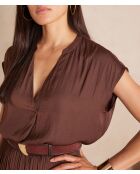 Phany Bl Uni Schokoladenbluse
