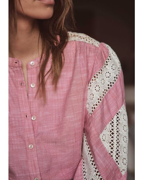 Blusa ricamata Cathel Bl Primerose