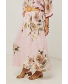 Jupe Calista 100% Lin rose