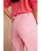Pantalón Lea Cropped con rayas de frambuesa