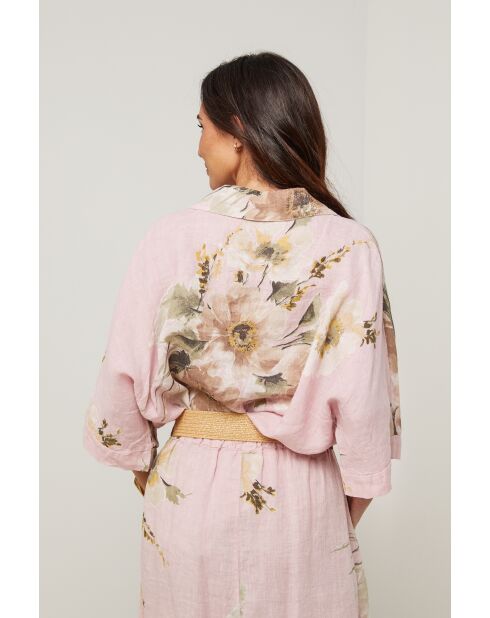 Chemise Adélia 100% Lin rose