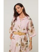 Chemise Adélia 100% Lin rose
