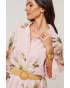 Chemise Adélia 100% Lin rose
