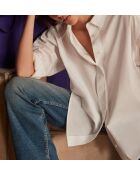 Chemisier Calliope Ch popeline uni blanc