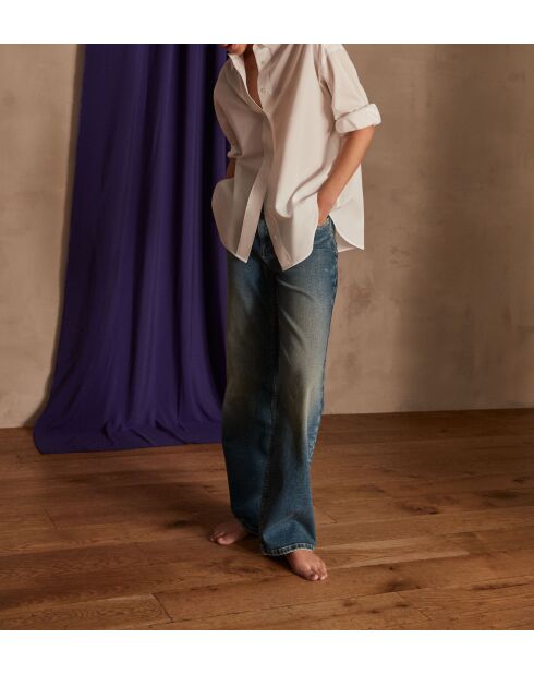 Chemisier Calliope Ch popeline uni blanc