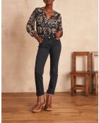 Patience Bis Hose aus dunklem, verwaschenem Denim