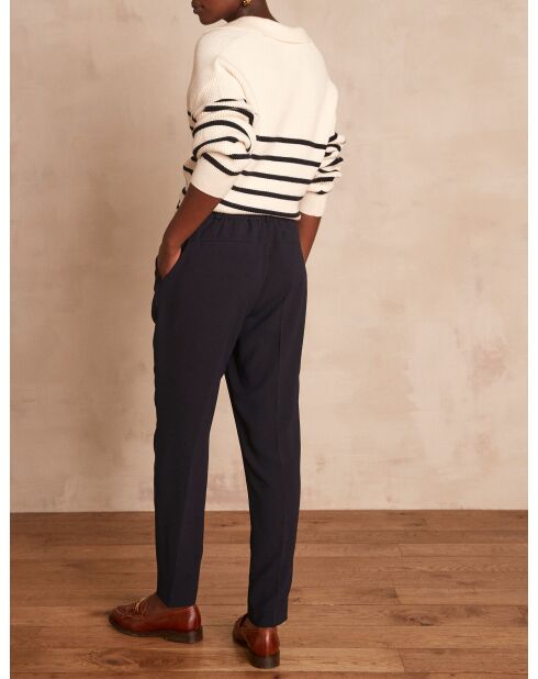 Sabil P Crepe marineblaue Hose