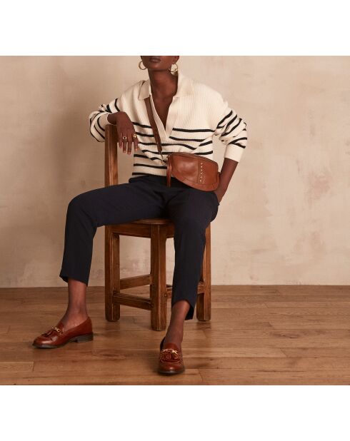 Sabil P Crepe marineblaue Hose