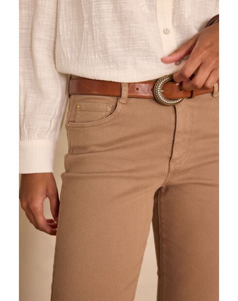 Patience Overdyed lichttaupe broek