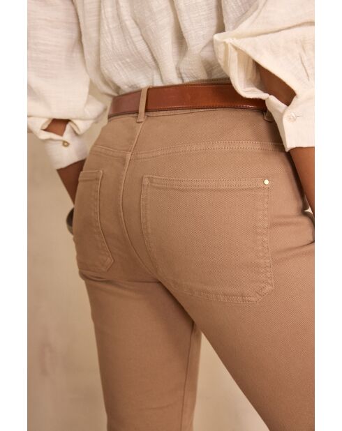 Patience Overdyed lichttaupe broek