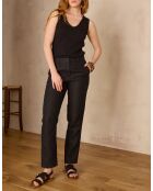 Paolo P Lin schwarze Hose