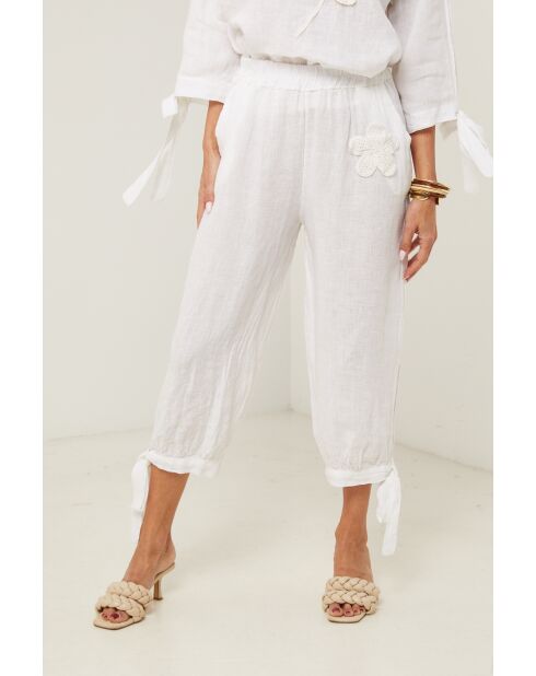 Pantalon Ilona 100% Lin blanc