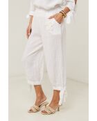 Pantalon Ilona 100% Lin blanc