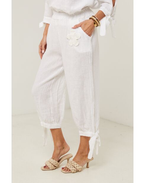 Pantalon Ilona 100% Lin blanc