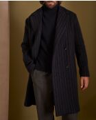 Marley M Marineblaue gestreifte Jacke