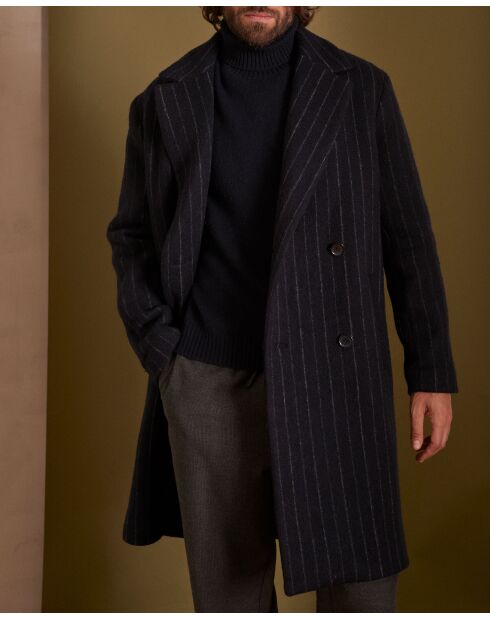 Marley M Marineblaue gestreifte Jacke