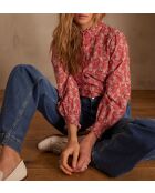 Blusa Paulette Bl Coral con ricamo