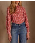 Blusa Paulette Bl Coral con ricamo