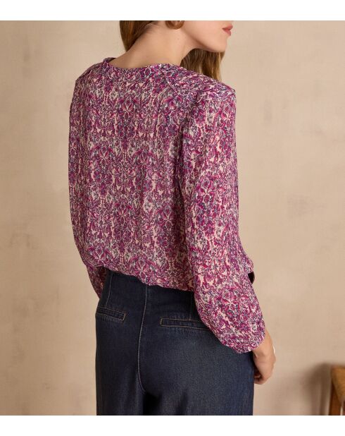 Blusa Brunette Bl con stampa Fuxia Scuro