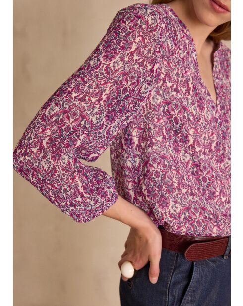 Blusa Brunette Bl con stampa Fuxia Scuro