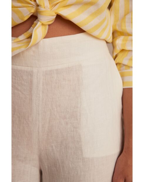 Pio P Weiße Leinenhose