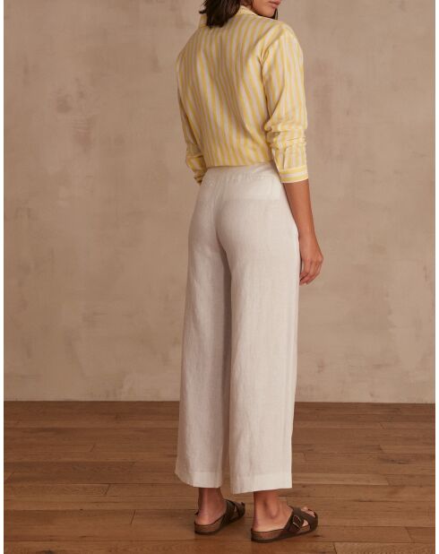 Pio P Weiße Leinenhose