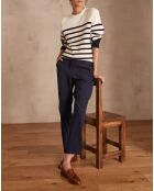 Ferdinand P Crepe marineblaue Hose