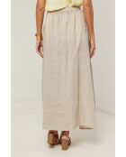 Jupe Tessy 100% Lin beige