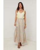 Jupe Tessy 100% Lin beige