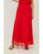 Jupe Mirella 100% Lin rouge