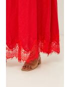 Jupe Mirella 100% Lin rouge