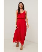 Jupe Mirella 100% Lin rouge