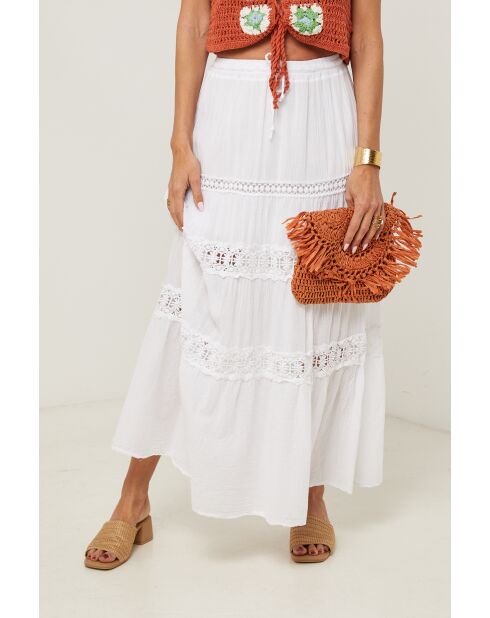 Jupe Anaya 100% Coton blanche