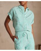 Phoenix Bl blouse met Engelse groene strepen