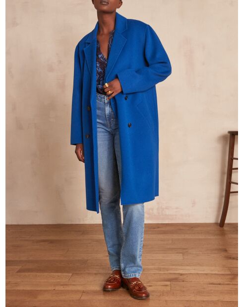 Fabien Double Face blauer Mantel