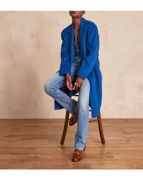 Fabien Double Face blauer Mantel