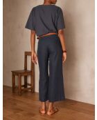 Pio P Linen Anthrazithose