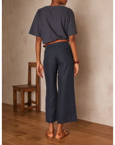 Pio P Linen Anthrazithose