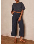 Pio P Linen Anthrazithose