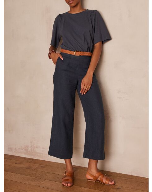 Pio P Linen Anthrazithose