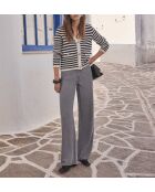 Sandy Bis Medium Heather broek met wijde pijpen