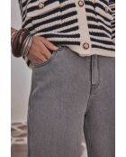 Sandy Bis Medium Heather broek met wijde pijpen