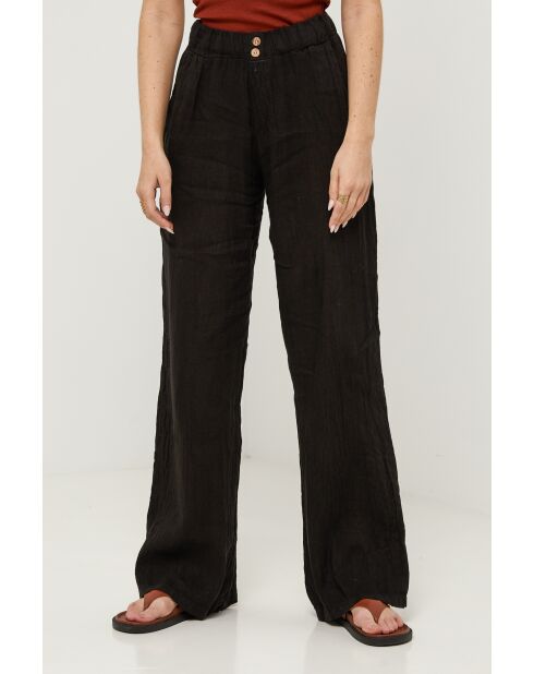 Pantalon Zélie 100% Lin noir