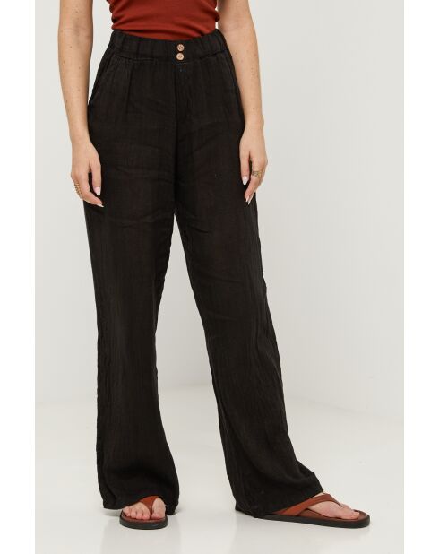 Pantalon Zélie 100% Lin noir
