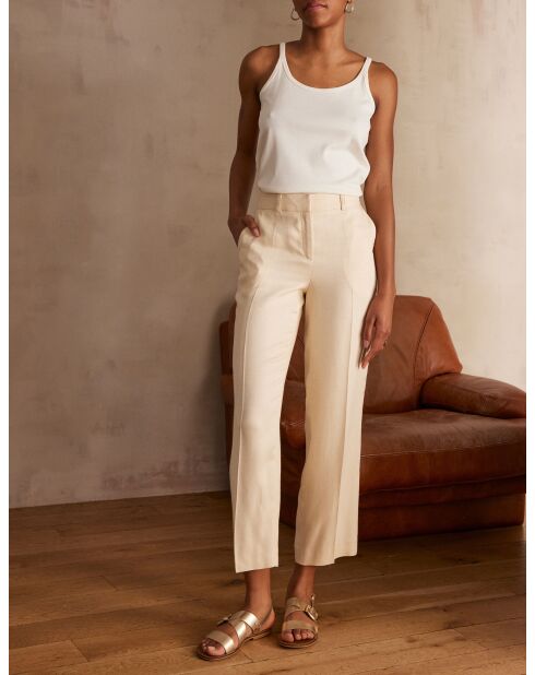 Cremefarbene Hose Bret P Uni