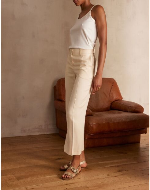 Cremefarbene Hose Bret P Uni