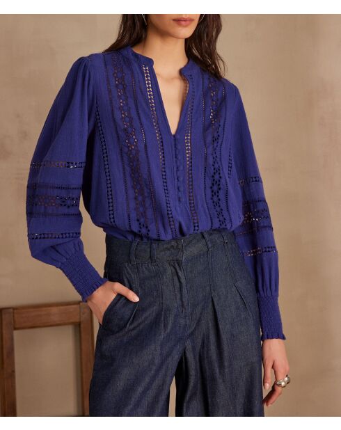 Baila Bl königsblaue Stickbluse