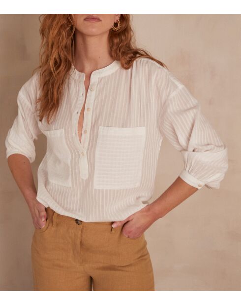 Caroline Bl witte blouse